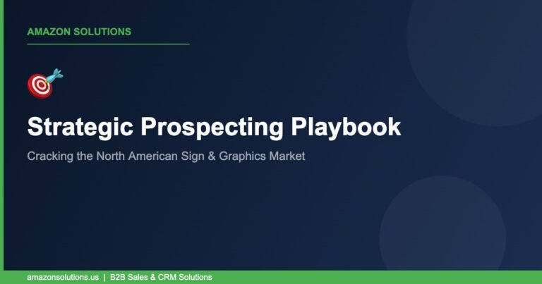 Strategic Prospecting Playbook: Cracking the North American Sign & Graphics Market