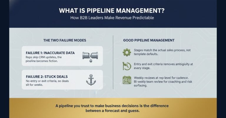 Navy and green infographic of the two pipeline failure modes and the accountability system